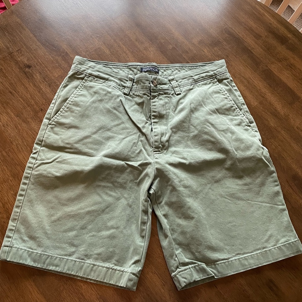 Nautica Olive Flat Front Shorts